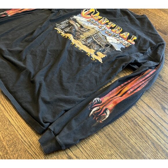 Vtg 2001 Central Harley-Davidson Shawnee, KS Flame Logo Long Sleeve T Shirt Sz L - Picture 11 of 13
